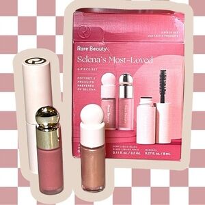 Rare Beauty Selena's Most Loved 3-Piece Set - Mascara Highlighter Blush - NIB!